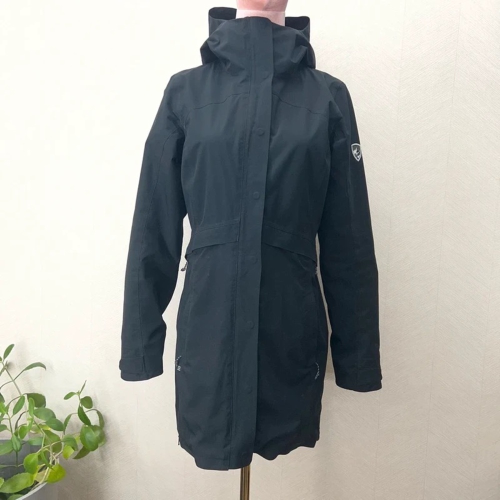 Waterproof Black Women's Hooded Coat